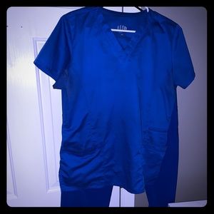 Royal Blue Scrub Set Size M